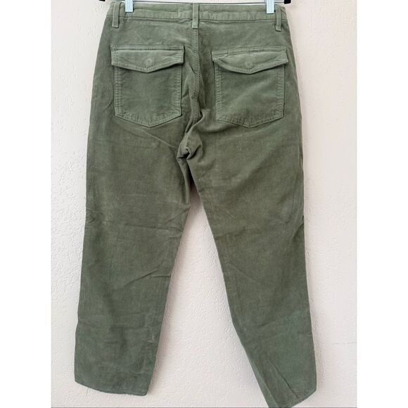 AMO Easy Army Trouser in Green Corduroy - Picture 2 of 4